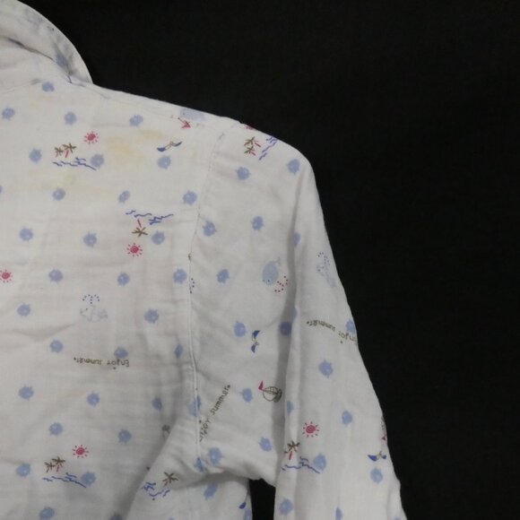 Unbranded | small | White Playful Pattern Long Sleeved Pajama Shirt - Picture 11 of 15